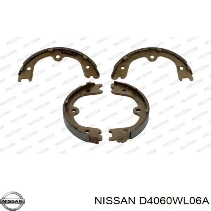 Колодки ручника (стояночного тормоза) Nissan D4060WL06A