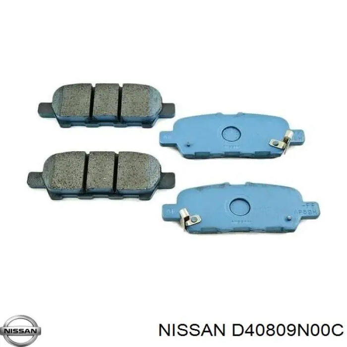 D40809N00C Nissan пластина противоскрипная крепления тормозной колодки задней