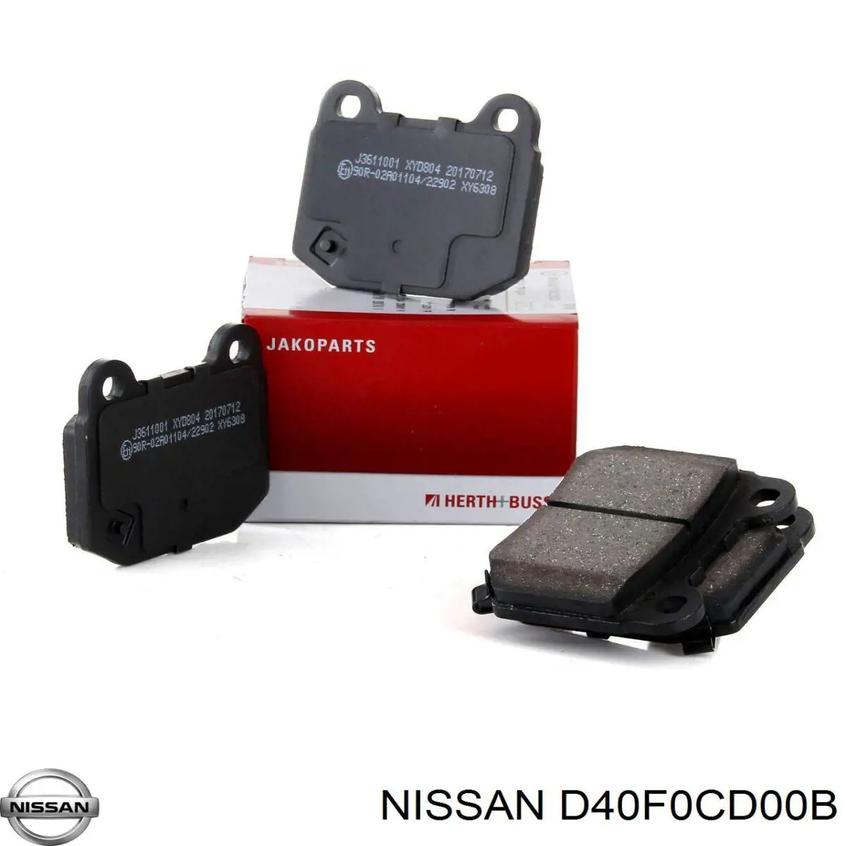 D40F0CD00B Nissan колодки тормозные задние дисковые