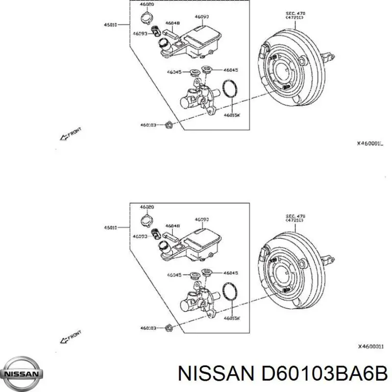 Купить D60103BA6B Nissan/Infiniti 