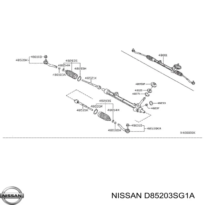 Купить D85203SG1A Nissan/Infiniti Наконечник рулевой тяги, внешний