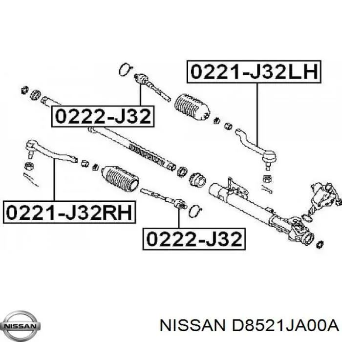 Рулевая тяга Nissan/Infiniti D8521JA00A цена, от 11.02 USD