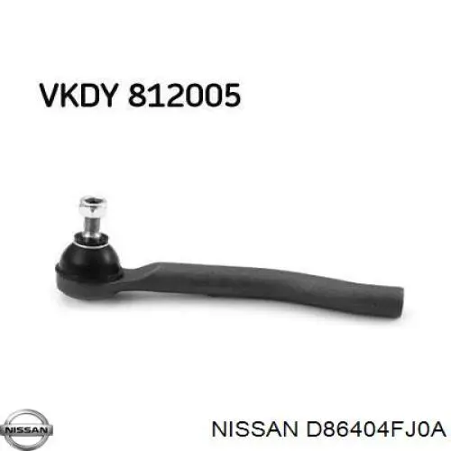 D86404FJ0A Nissan tração de direção montada esquerda