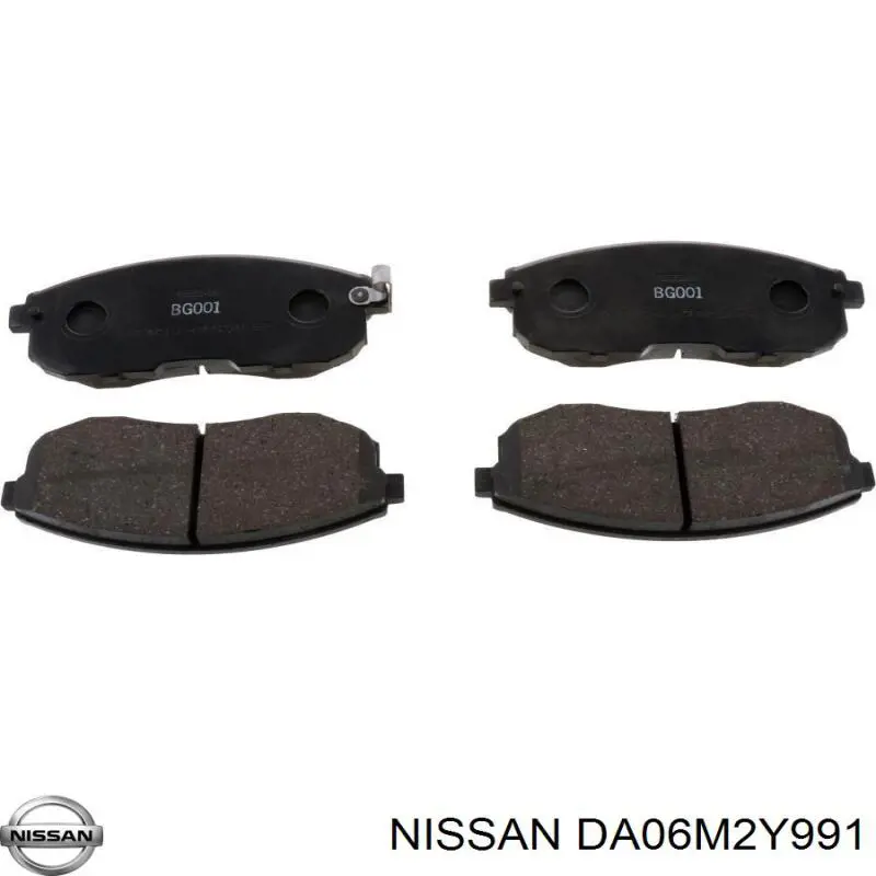 DA06M2Y991 Nissan колодки тормозные передние дисковые