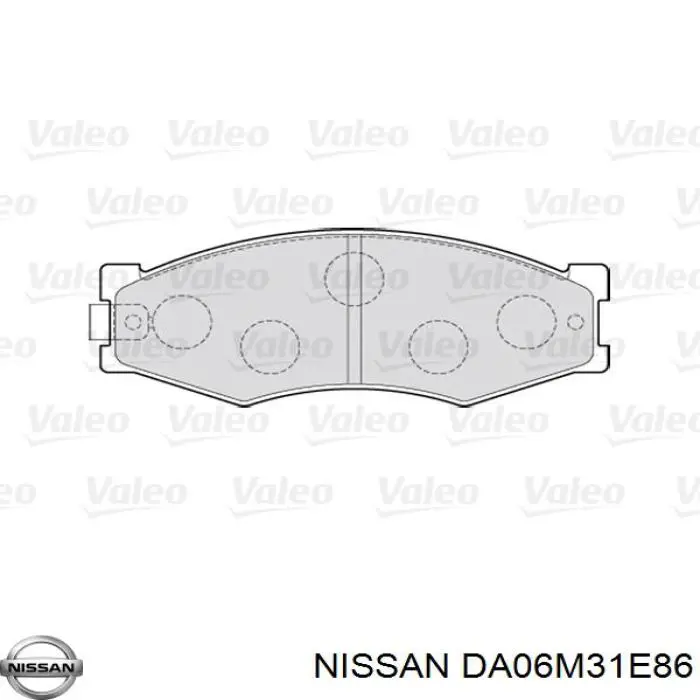 DA06M31E86 Nissan колодки тормозные передние дисковые