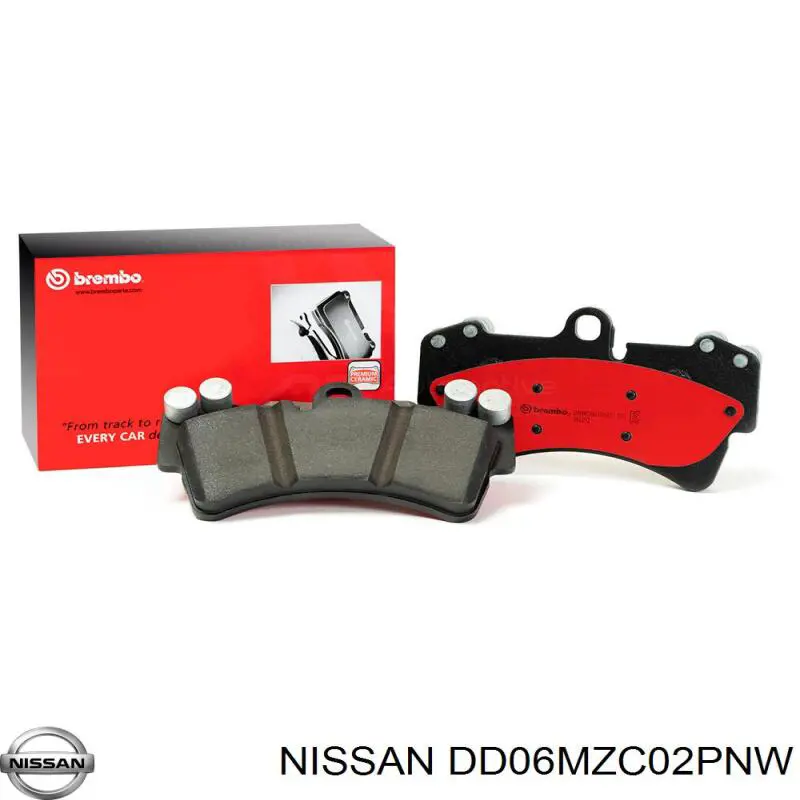 Задние тормозные колодки DD06MZC02PNW Nissan/Infiniti