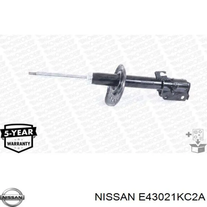 E43021KC2A Nissan amortecedor dianteiro direito