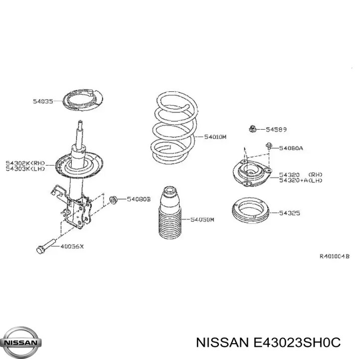 Амортизатор подвески передний левый Nissan/Infiniti E43029AN0B цена, от 81.08 USD