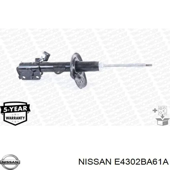 E4302BA61A Nissan amortecedor dianteiro direito