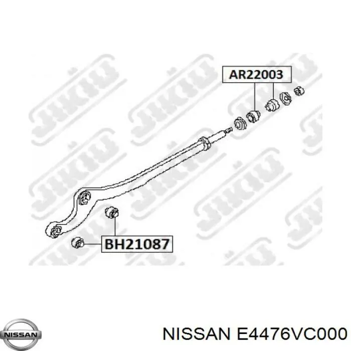 Сайлентблок переднего нижнего рычага Nissan E4476VC000