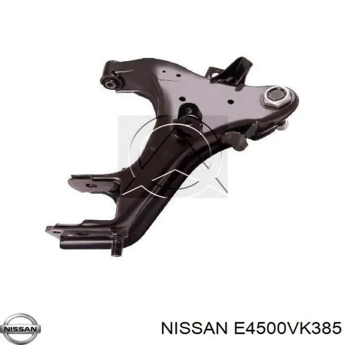 E4500VK385 Nissan braço oscilante inferior direito de suspensão dianteira