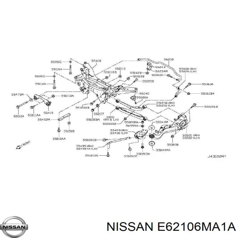  Nissan/Infiniti E62106MA1A цена, от 19.00 USD
