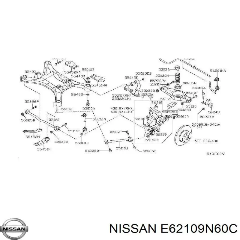 E62109N60C Nissan 