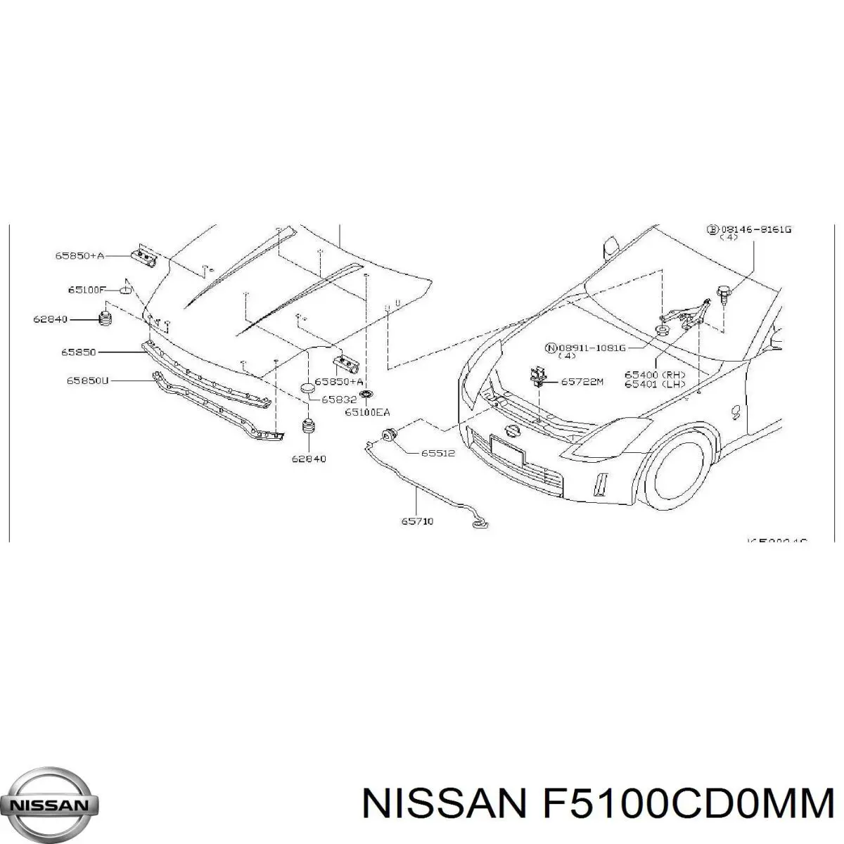 Капот F5100CD0MM Nissan/Infiniti