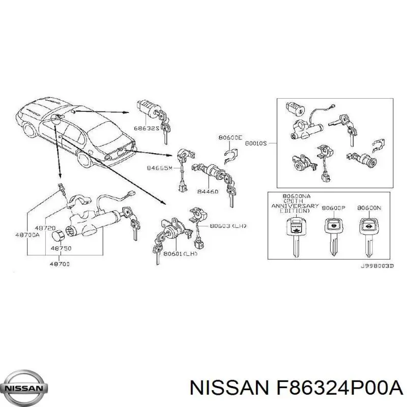 Nissan/Infiniti F86324P00A цена, от 12.67 USD