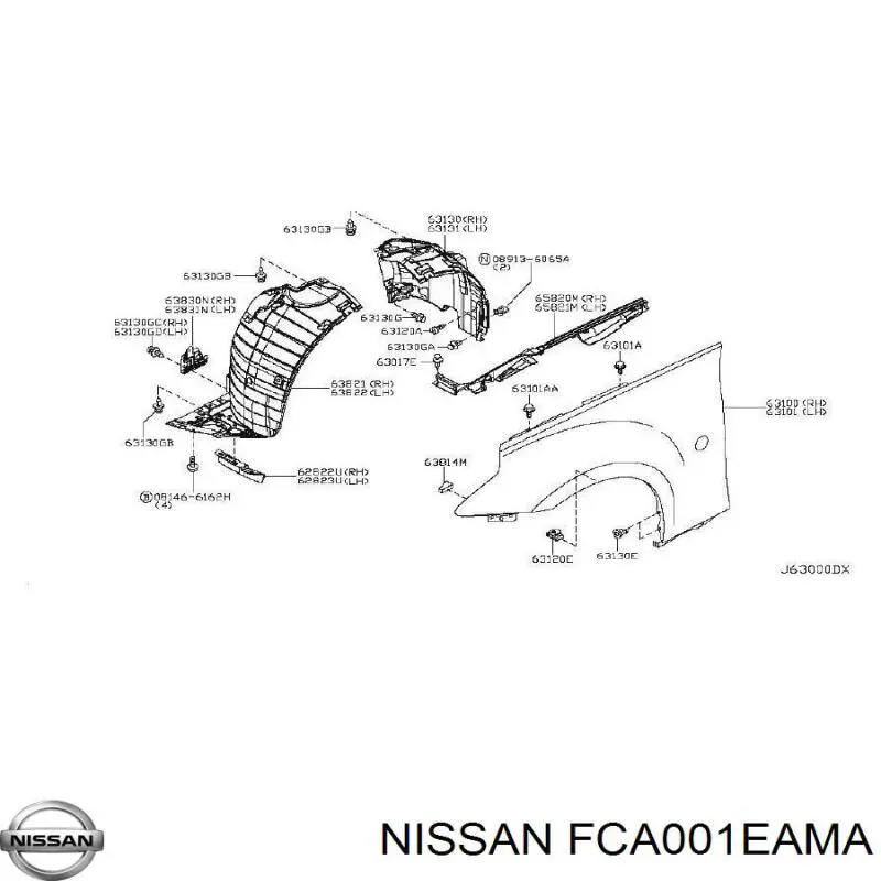 FCA001EAMA Nissan/Infiniti Переднее правое крыло