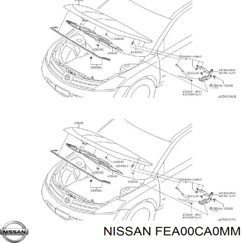 Капот FEA00CA0MM Nissan