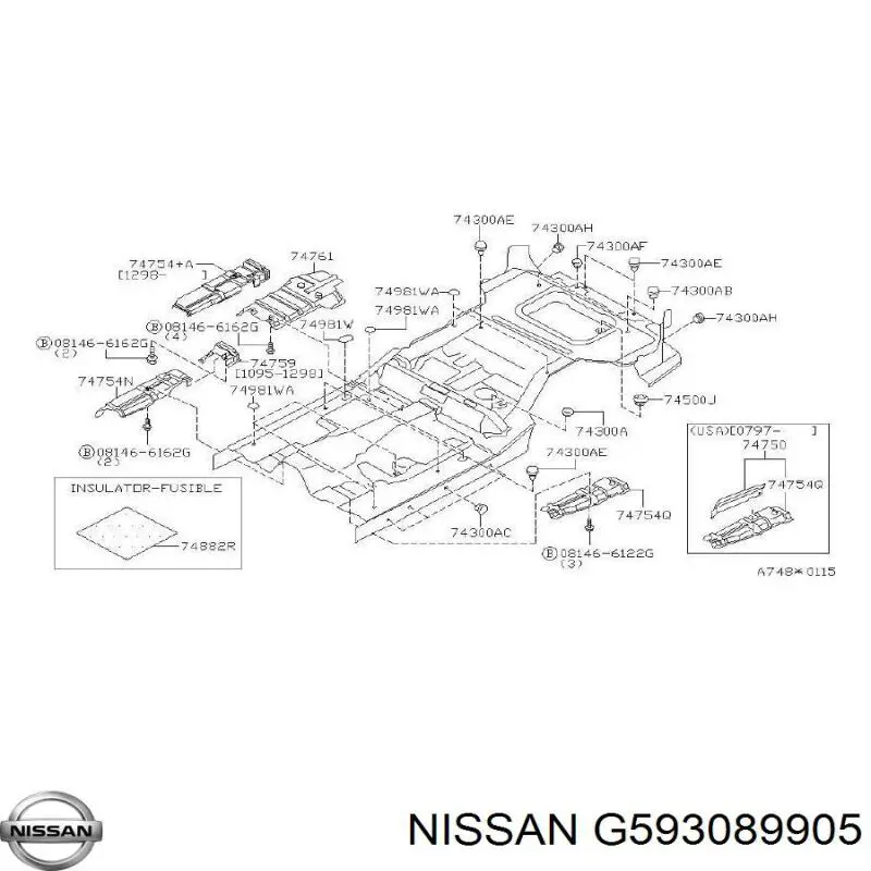  Nissan/Infiniti G593089905 цена, от 50.68 USD