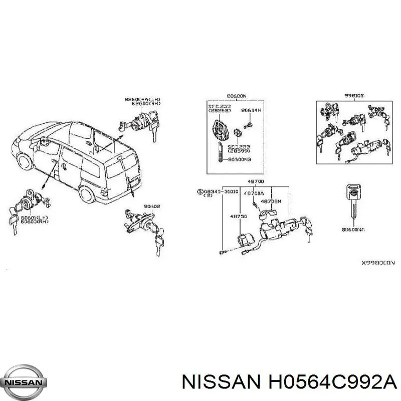 Купить H0564C992A Nissan/Infiniti 