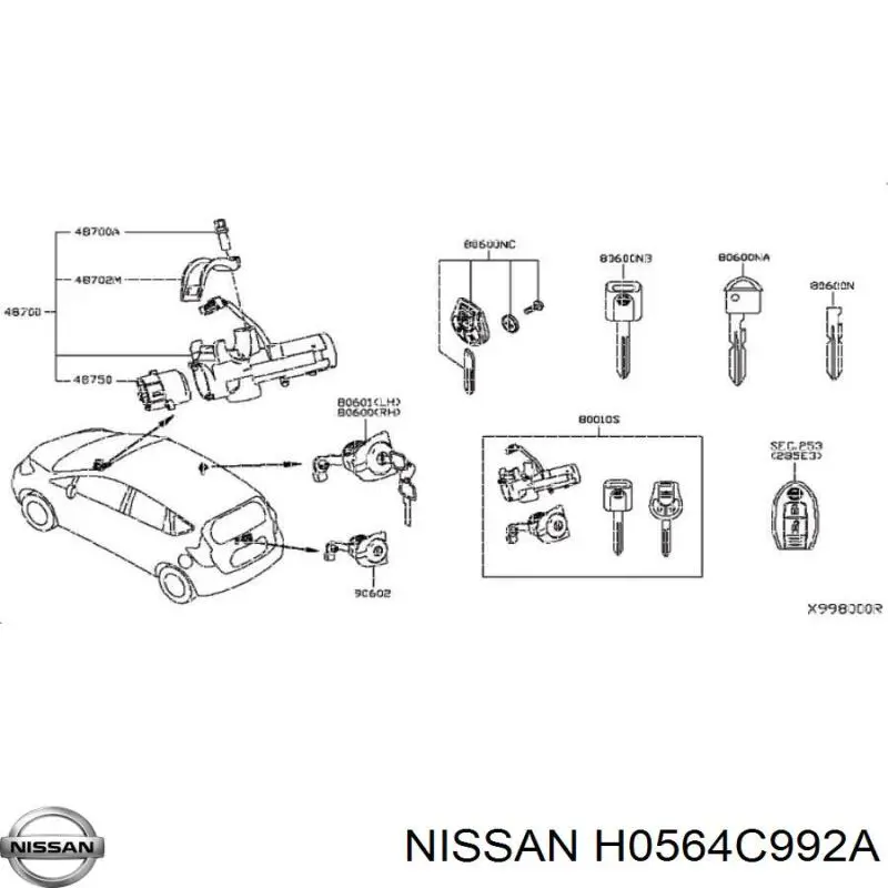  Nissan/Infiniti H0564C992A цена, от 14.09 USD
