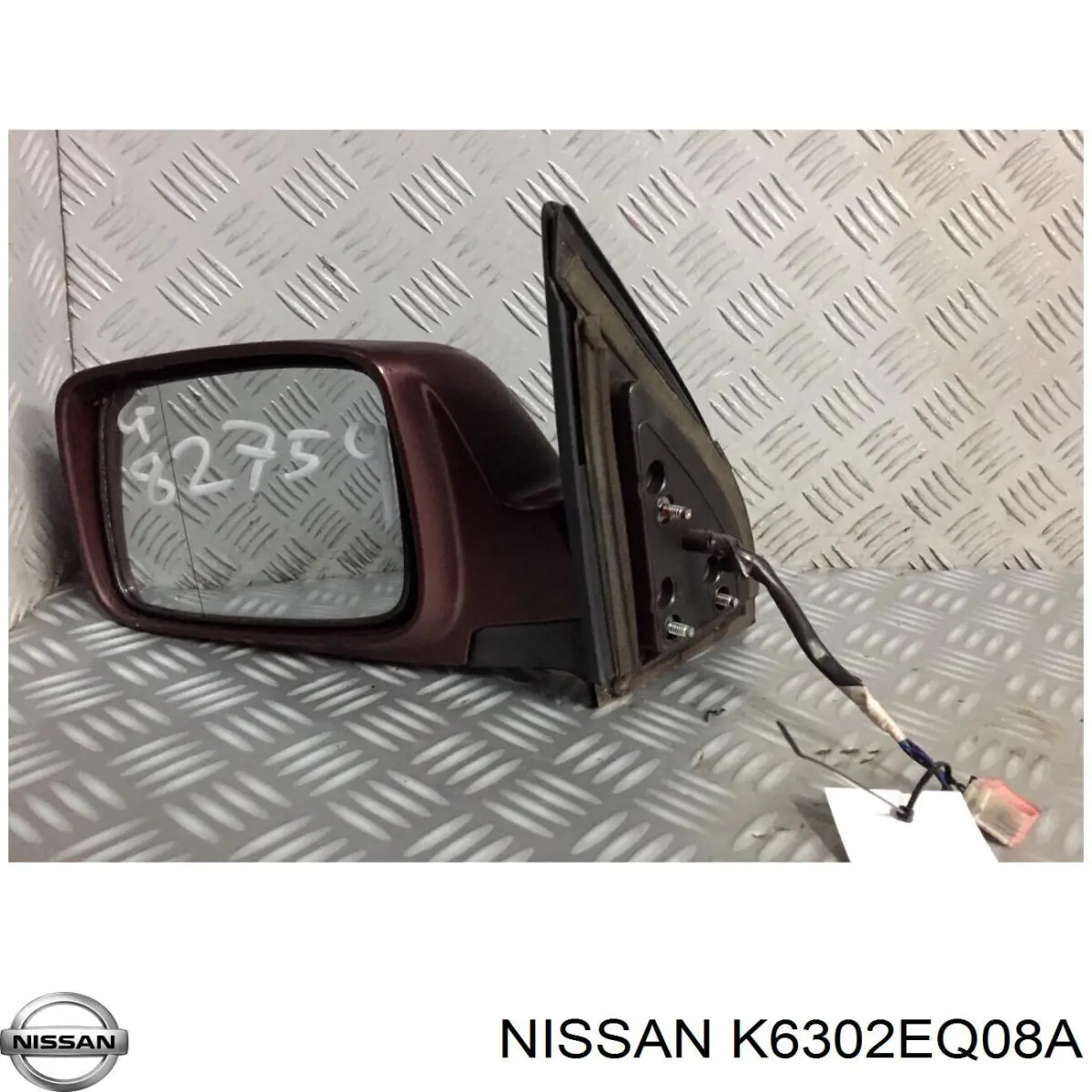 K6302EQ08A Nissan espelho de retrovisão esquerdo