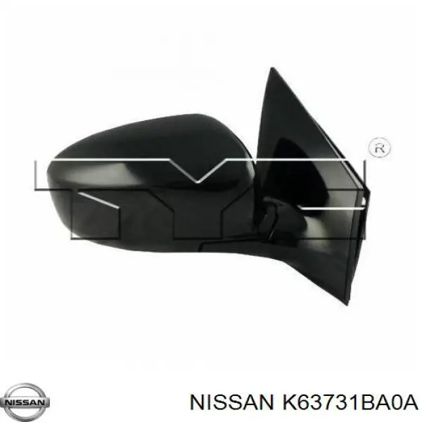 Купить K63731BA0A Nissan/Infiniti Накладка/крышка зеркала заднего вида, правая