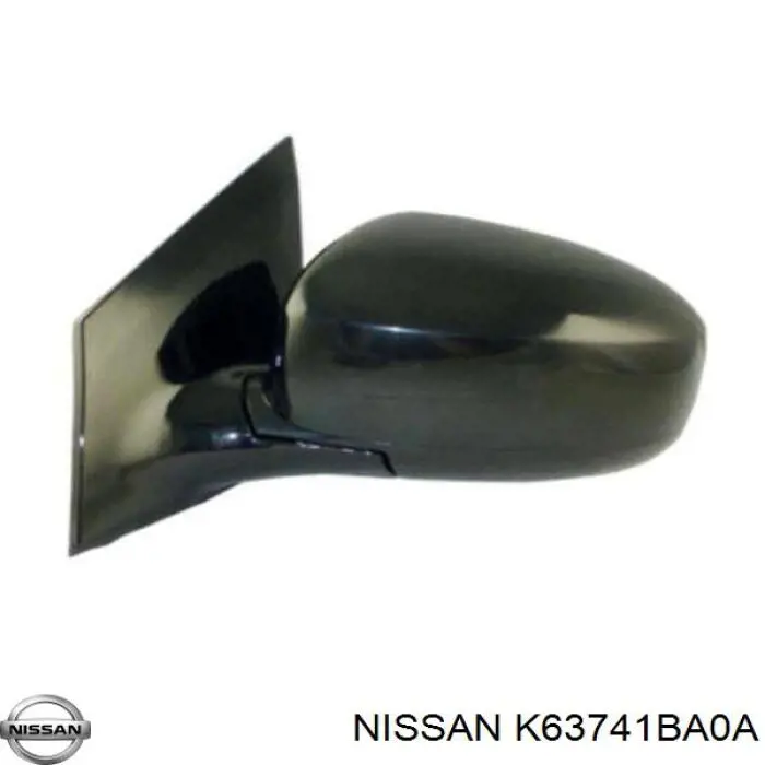 Placa sobreposta (tampa) do espelho de retrovisão esquerdo para Nissan Murano (Z51)