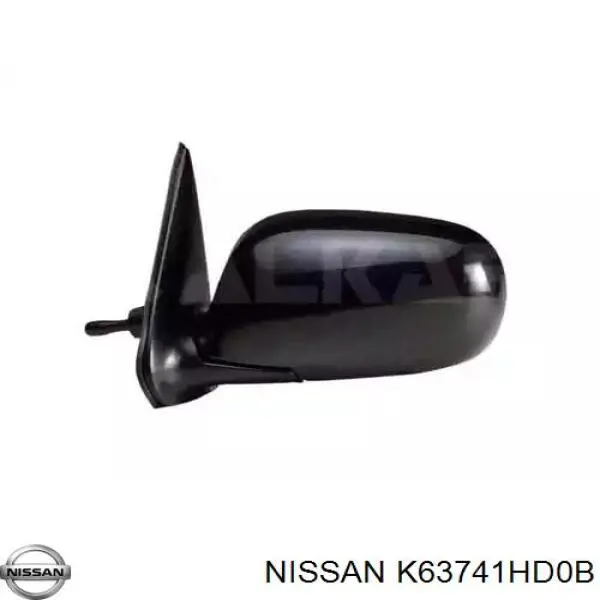 Накладка (крышка) зеркала заднего вида левая K63741HD0B Nissan