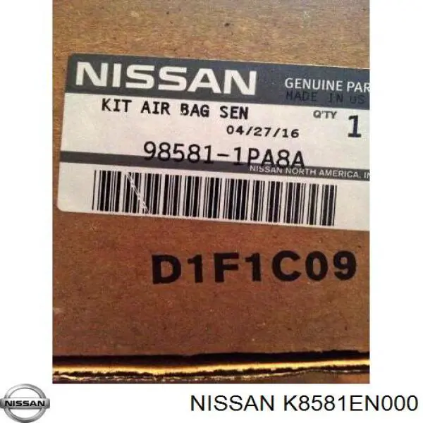 Купить 98581ET08A Nissan/Infiniti Датчик подушки безопасности