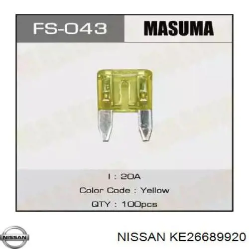  KE26689920 Nissan