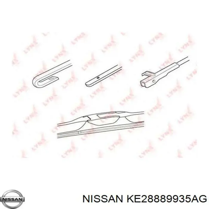 KE28889935AG Nissan щетка-дворник лобового стекла водительская
