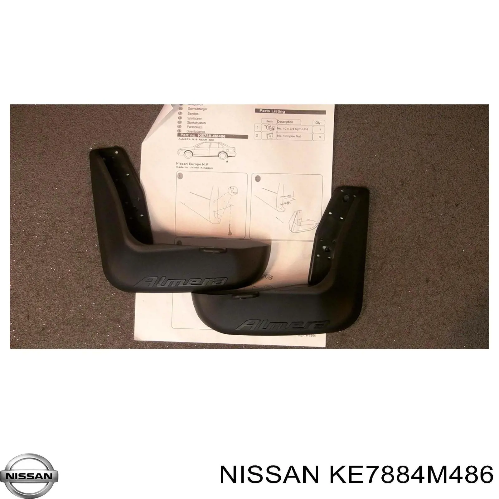 Protetores de lama traseiros, kit para Nissan Almera (N16)