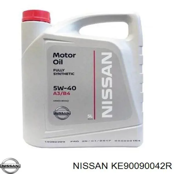Моторное масло Nissan Motor Oil 5W-40 Синтетическое 5л (KE90090042R)
