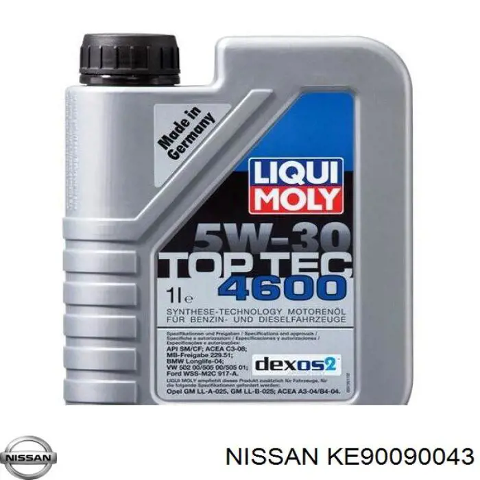 KE90090043 NISSAN Aceite de motor original y equivalente