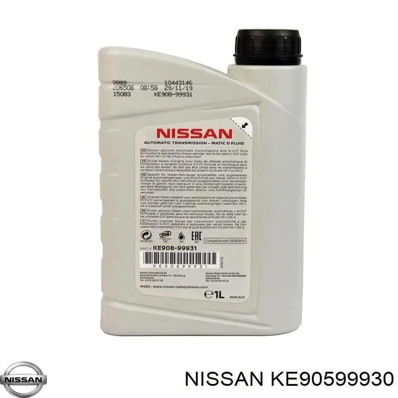 Купить KE90599930 Nissan/Infiniti Масло АКПП