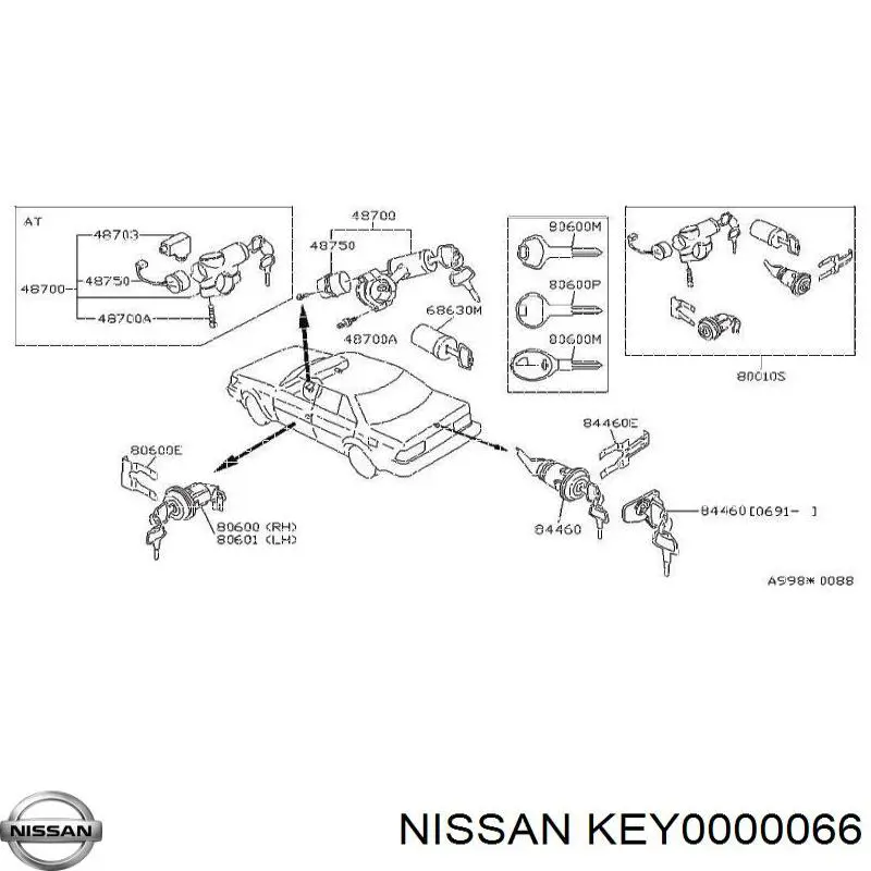 Купить KEY0000066 Nissan/Infiniti 