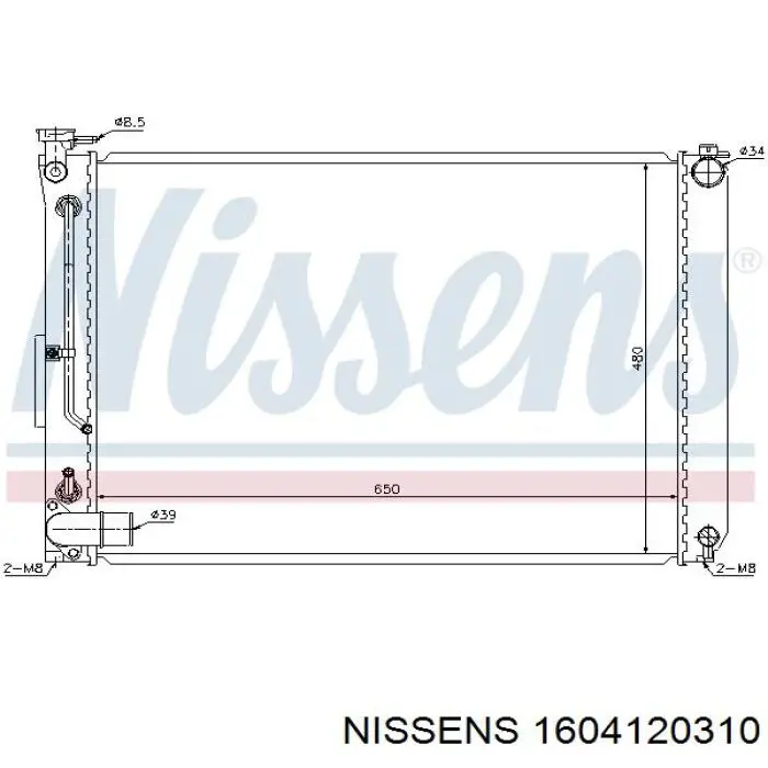 Радиатор 1604120310 Nissens