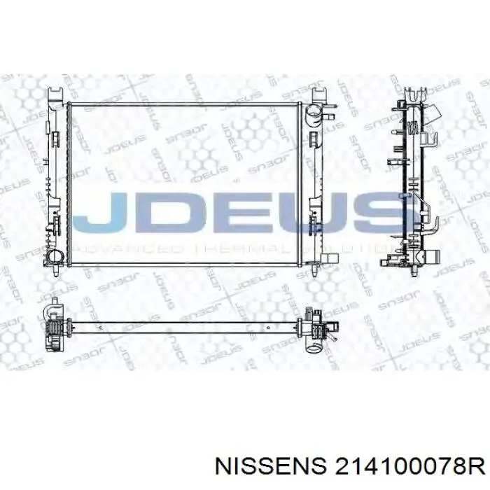Радиатор охлаждения двигателя Nissens 214100078R цена, от 66.29 USD