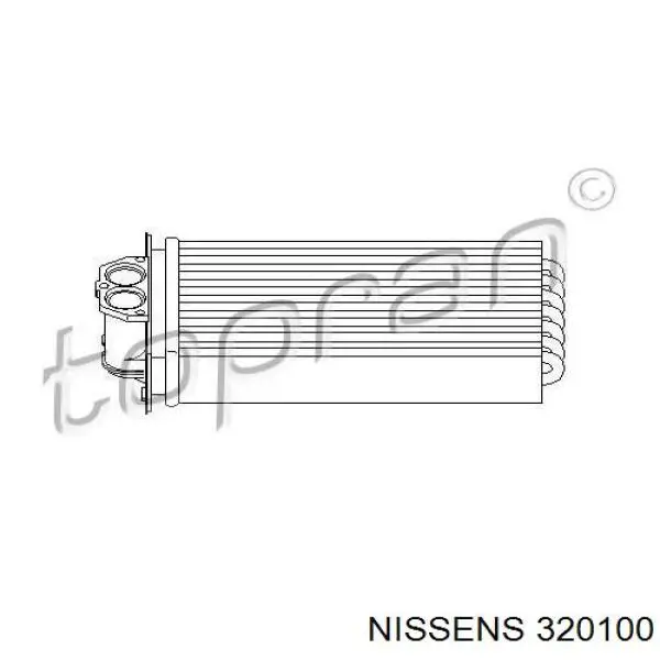 Радиатор печки (отопителя) Nissens 320100 цена, от 87.42 USD
