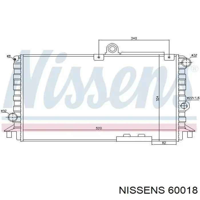 Радиатор 60018 Nissens