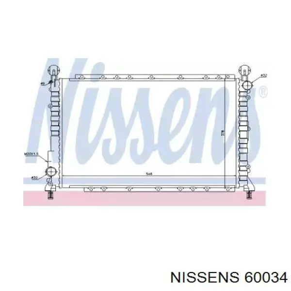 Радиатор 60034 Nissens