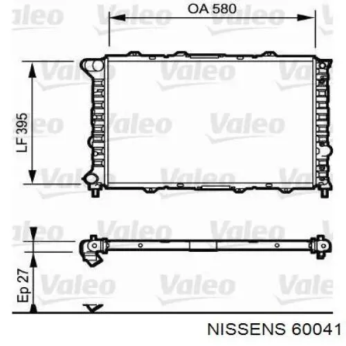 Радиатор охлаждения двигателя Nissens 60041 цена, от 43.64 USD