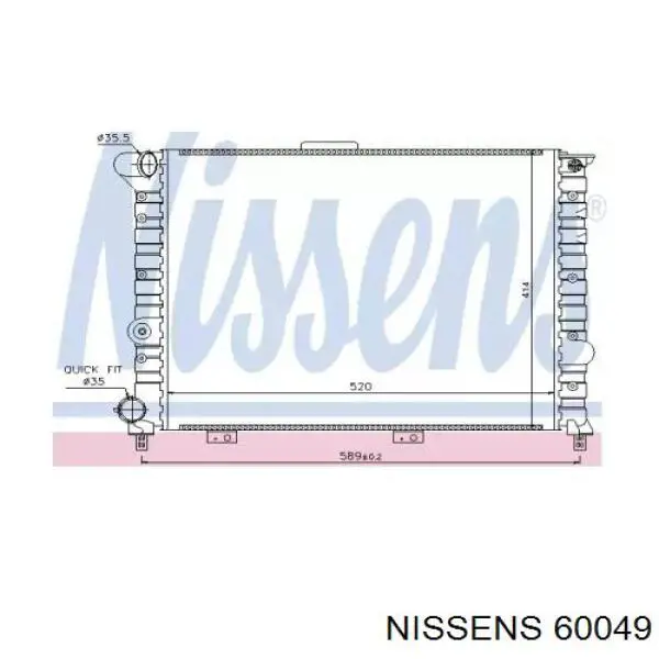 Радиатор 60049 Nissens