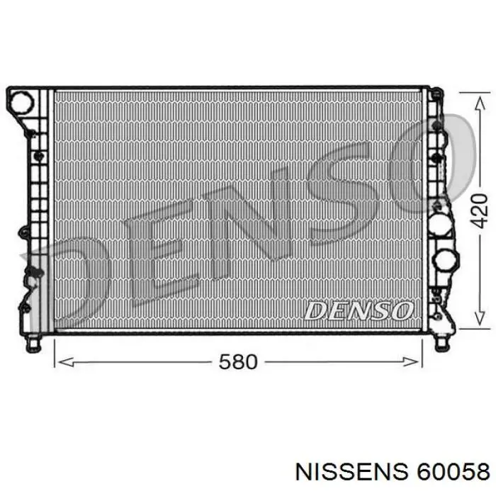 Радиатор охлаждения двигателя Nissens 60058 цена, от 77.02 USD