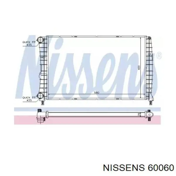 60060 Nissens радиатор