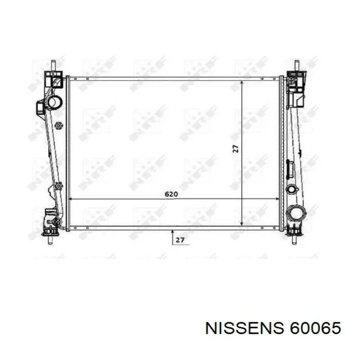 Радиатор охлаждения двигателя Nissens 60065 цена, от 121.55 USD