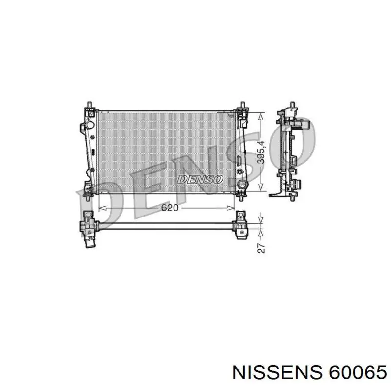 Купить 60065 Nissens Радиатор водяной