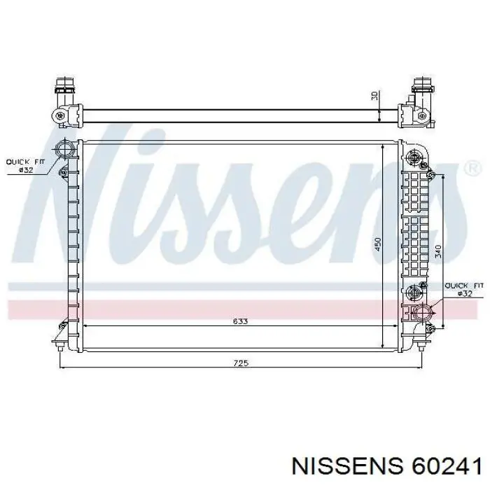 Радиатор 60241 Nissens