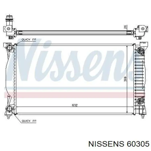 60305 Nissens радиатор