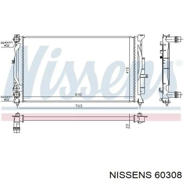 60308 Nissens радиатор